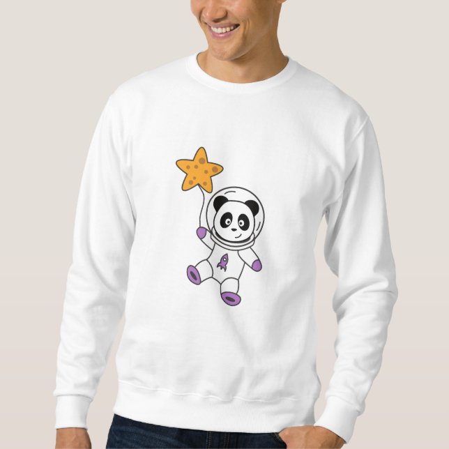 Moletom Astronautas Pandas Planeta Terra Estrela Espacial (Frente)