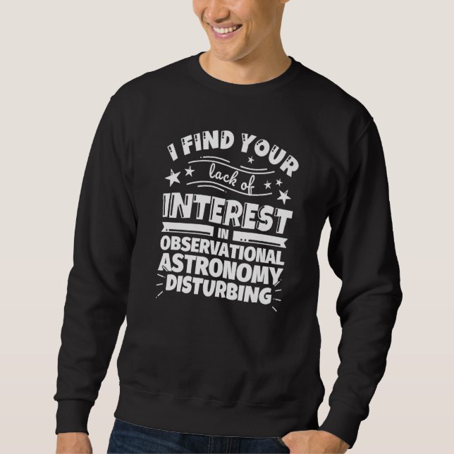 Moletom Astronomia observacional sem interesse (Frente)