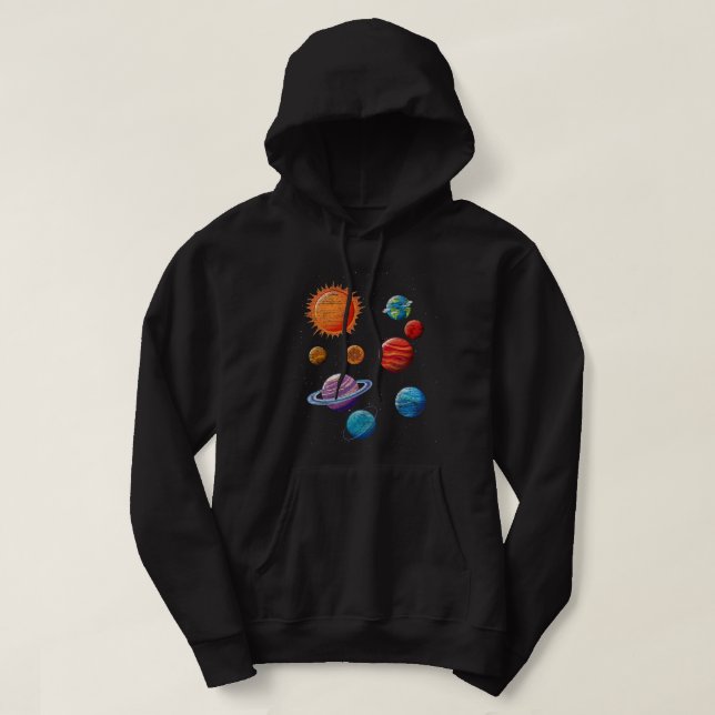 Moletom Astronomia Planetas Sobre Sol Astronomia do Sistem (Frente do Design)
