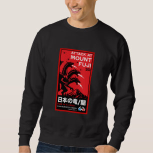 Moletom Ataque Kaiju Japonês No Monte Fiji