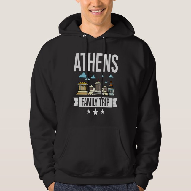 Moletom Athens Greece City Trip Skyline Map Travel (Frente)