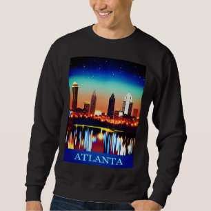 Moletom Atlanta Skyline by Night com Reflexões