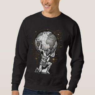 Moletom Atlas Segurando o Globo Mitologia Desenho Celestia