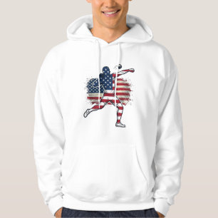 Moletom Atleta de Arremesso de Peso Patriota Desenho de Gr