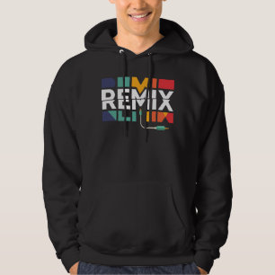Moletom Áudio Remix   Gráfico Geométrico Retro de Música D