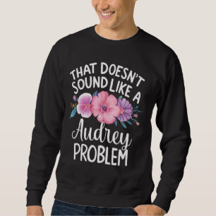 Moletom AUDREY Personalizado Flower Girls Cute Nome AUDREY