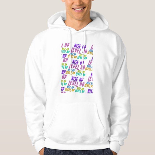 Moletom Aumente o Nível para Cima e Coloque Hoodie Positiv (Frente)