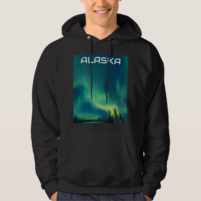 Moletom Aurora Borealis Norte light Alaska sky noite H (Frente)