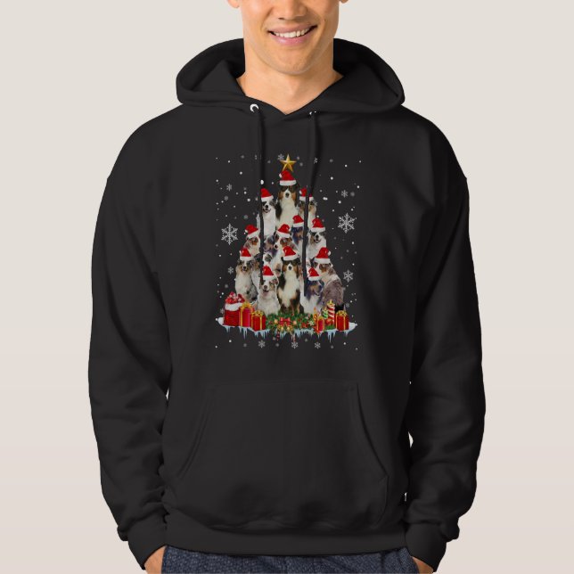 Moletom Aussie Christmas Tree Gift for Aussie Lover Unisex (Frente)
