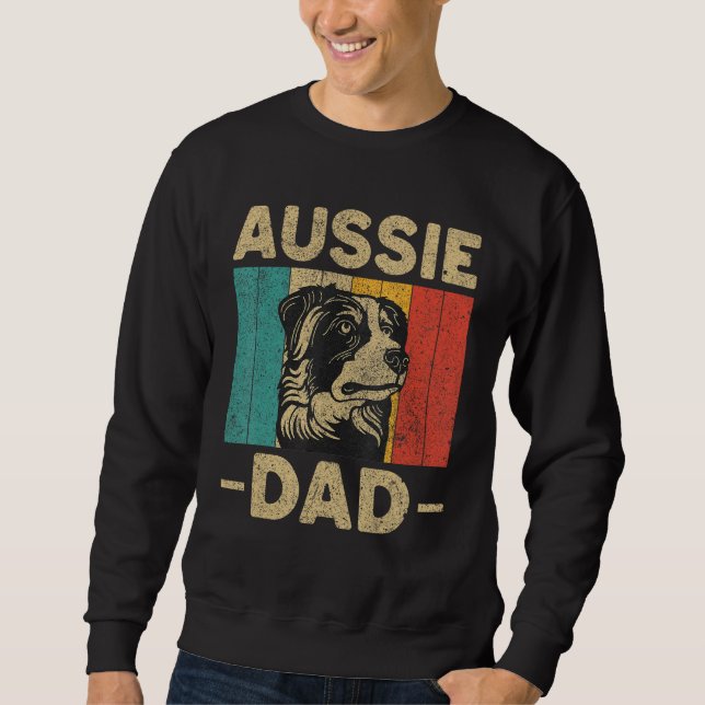 Moletom Aussie Dad  Retro Australian Shepherd (Frente)