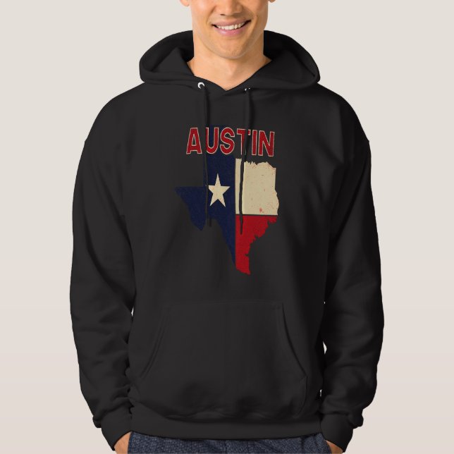 Moletom Austin City Texas Texan Flag Map (Frente)