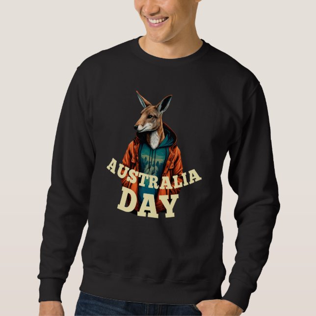 Moletom Australia Day  Australian Kangaroo Vintage (Frente)