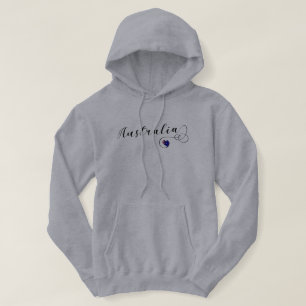 Moletom Austrália Heart Hoodie, Bandeira Australiana