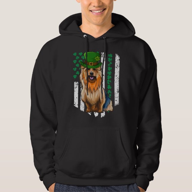 Moletom Australian Terrier St Patricks Day Irish American  (Frente)