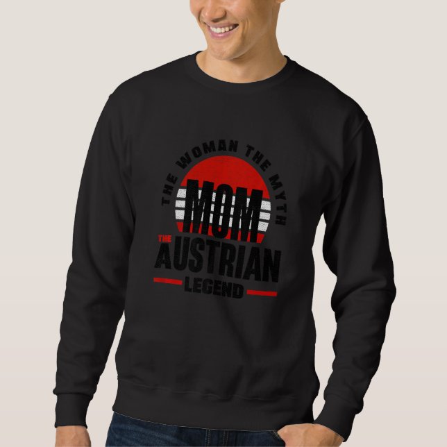 Moletom Áustria Austríaco Bandeira da Áustria Mãe   (Frente)