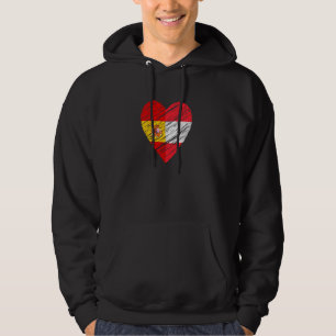 Moletom Áustria Espanha Coração Bandeira Espanhola Bandeir