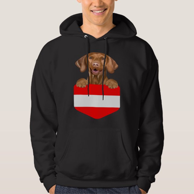 Moletom Austria Flag Vizsla Dog In Pocket (Frente)