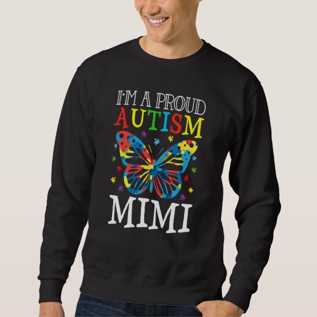 Moletom Autism Awareness Butterfly I'm a Proud Autism Mimi (Frente)