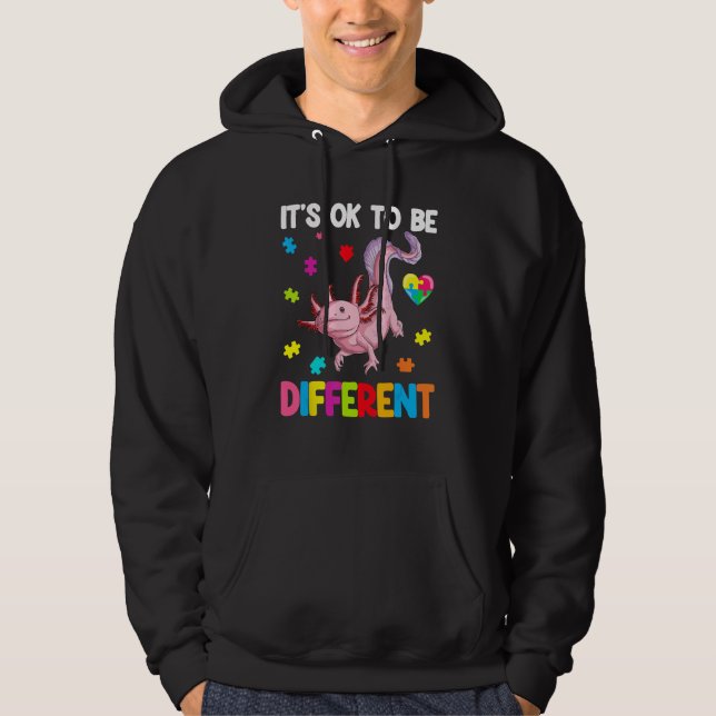 Moletom Autism Awareness Cute Axolotl Gifts It's Ok To Be  (Frente)