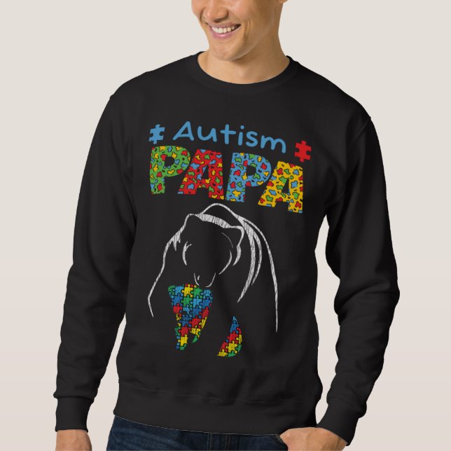 Moletom Autism Awareness Dad Father Autistic Kid Awareness (Frente)
