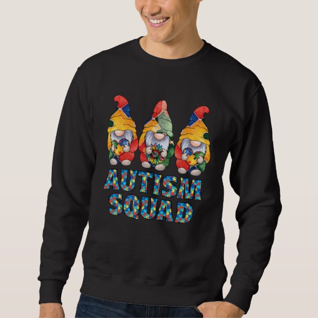 Moletom Autism Awareness Gnomes Puzzle Autism Squad Be Kin (Frente)