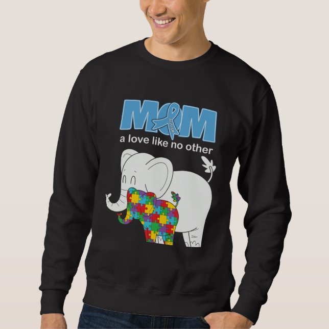 Moletom Autism Awareness Mom Love Proud Autistic Son Daugh (Frente)