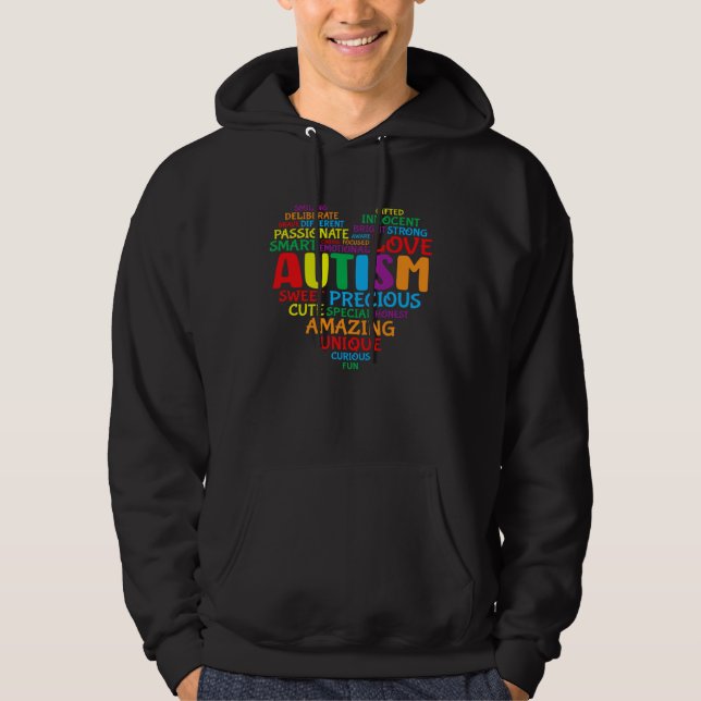 Moletom Autism Heart Proud Autism Awareness Support Month  (Frente)