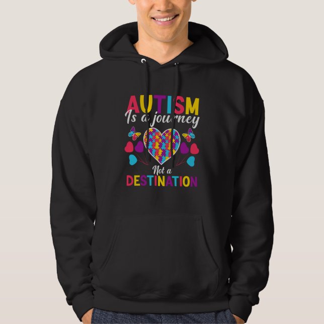 Moletom Autism is a journey not a destination  Autism Awar (Frente)