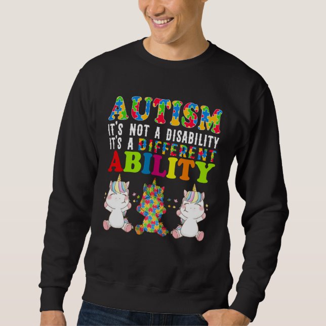 Moletom Autism Is Not a Disability It s a Different Abilit (Frente)