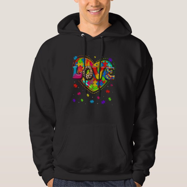 Moletom Autism Love Heart Autism Awareness Month For Men W (Frente)