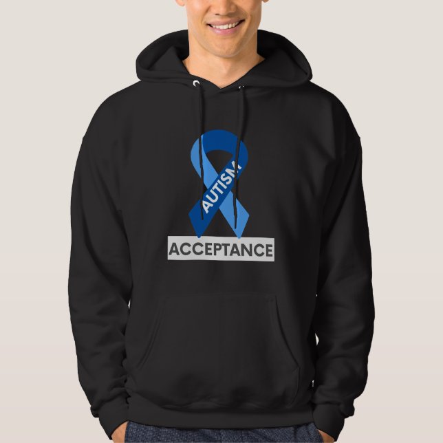 Moletom Autismo Aceitação Azul Fita (Frente)