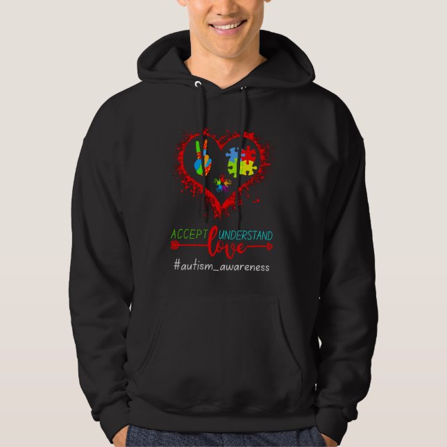 Moletom Autismo Aceitar Amor Compreender (Frente)