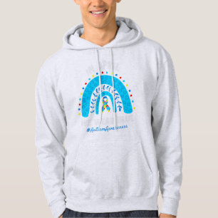 Moletom Autismo Arco-Íris Em Abril Vestimos Autismo Azul 