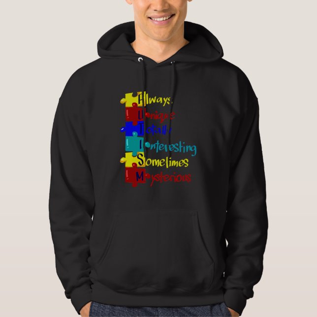Moletom Autismo Autismo Autismo Acrônimo Quebra-cabeça (Frente)