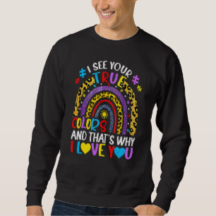 Moletom Autismo Consciência Arco-Íris Eu Vejo Suas Verdade