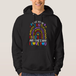 Moletom Autismo Consciência Arco-Íris Eu Vejo Suas Verdade
