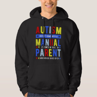 Moletom Autismo Não Vem Com Um Manual Quebra-Cabeça dos Pa
