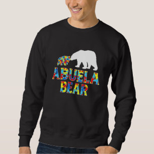 Moletom Autismo Sensibilização Abuela Bear Quebra-cabeça d
