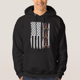 Moletom Autismo Sensibilização Bandeira Americana