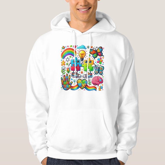 Moletom Autismo Sensibilização Hoodie (Frente)