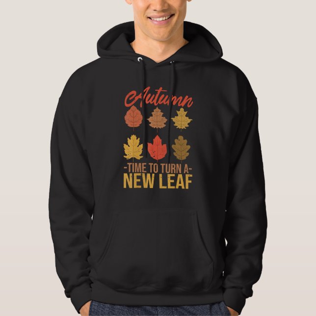 Moletom Autumn Time To Turn Over A New Leaf Fall Present C (Frente)