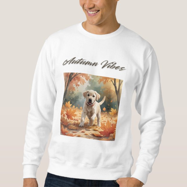 Moletom Autumn Vibes Labrador Puppy Sweatshirt (Frente)