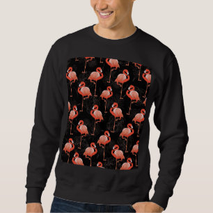 Moletom Aves Flamingos: Design de têxteis de vindima
