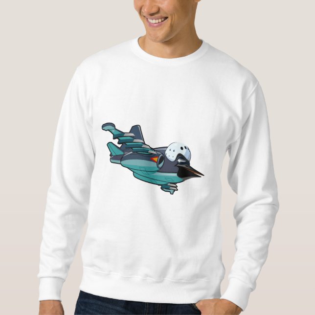 Moletom Avião-de-caça-caricatura (Frente)