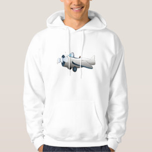 Moletom Avião de Propulsor de Desenho Animado Branco Estil