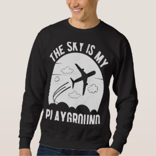 Moletom Avião Piloto Avião Avião Avião O Céu é o Meu Brinc