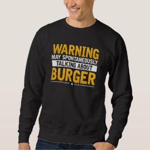 Moletom Aviso Sobre Burger Cheeseburger Barbecu