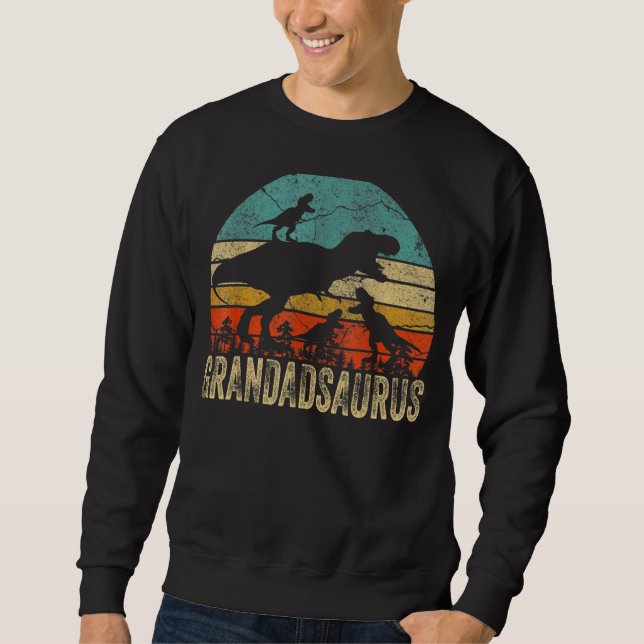 Moletom Avô Dinossauro Grandadsaurus 3 Dois Crianças Chris (Frente)