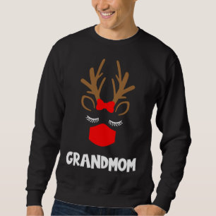Moletom Avó Engraçada Reindeer Mães da Família Animal de N