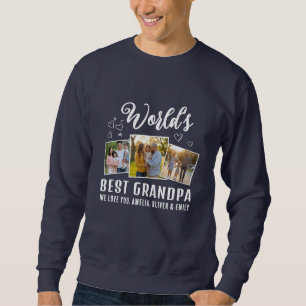 Moletom Avô Mais Incrível do Mundo Colagem Personalizada c